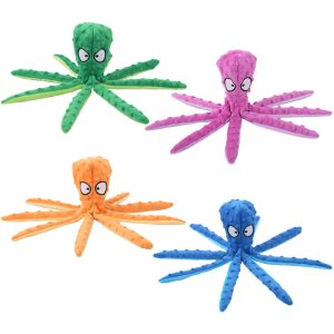 New pet plush toy octopus skin shell dog educational bite resistant sounding toy octopus cat and dog supplies